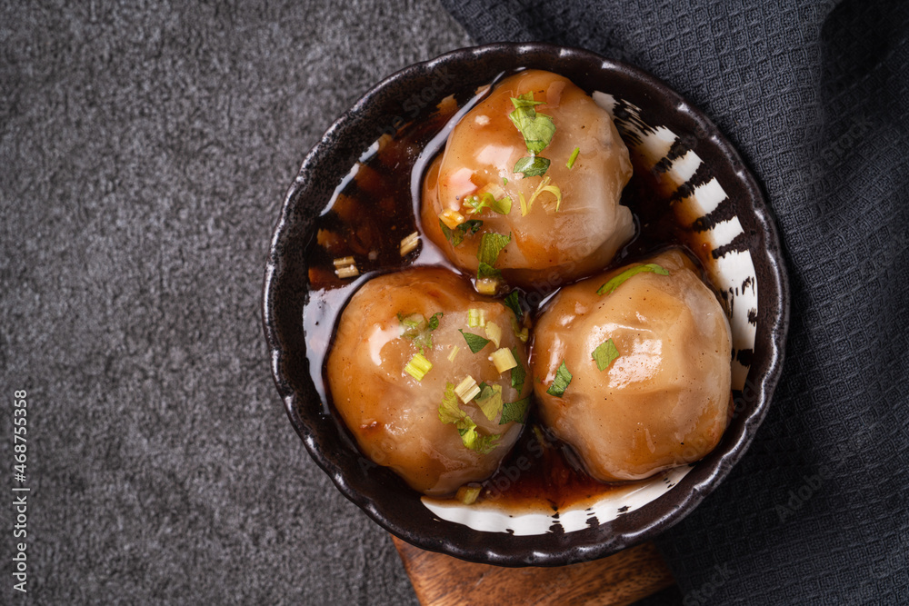 Bawan (Ba wan), Taiwanese meatball delicious street food.