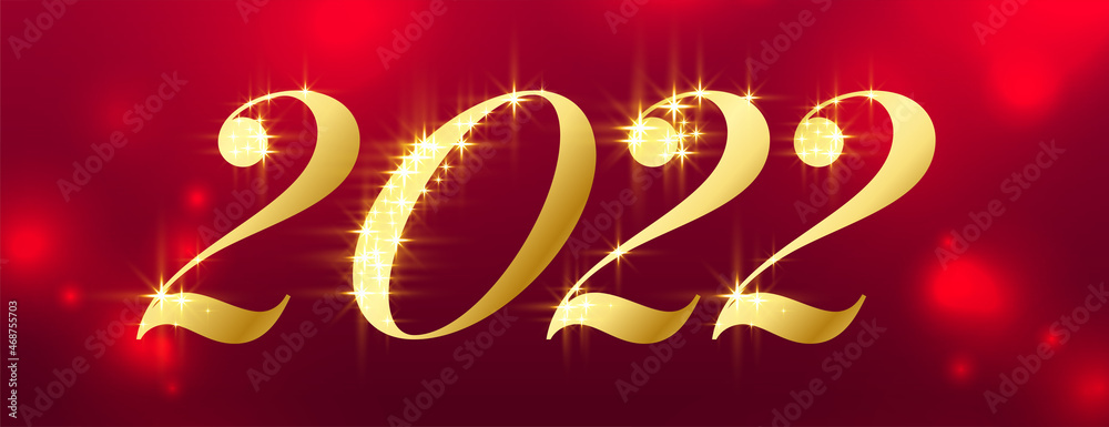 golden 2022 happy new year red bokeh background with sparkles golden 2022 happy new year red bokeh background with sparkles