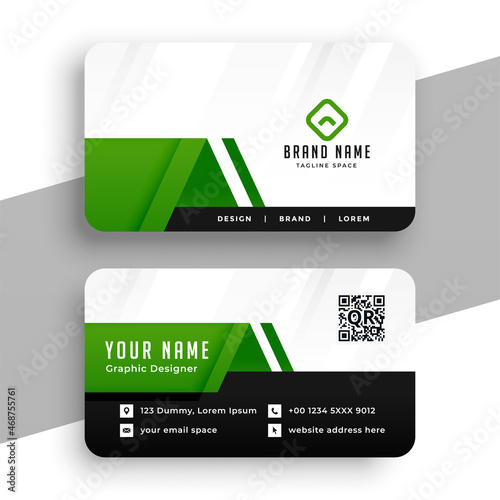 professional green business card template