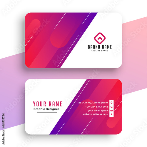 stylish vibrant modern business card id template