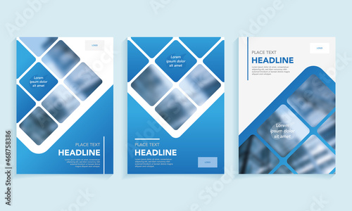 Curved Square Business Template Cover