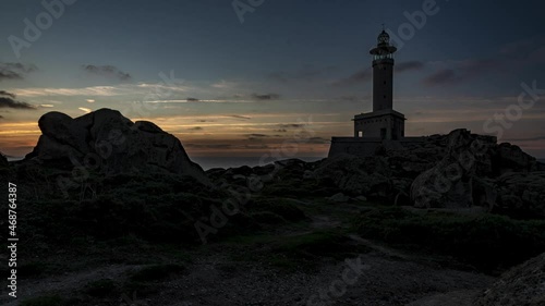 4K Sunset timelpase of a lighthouse