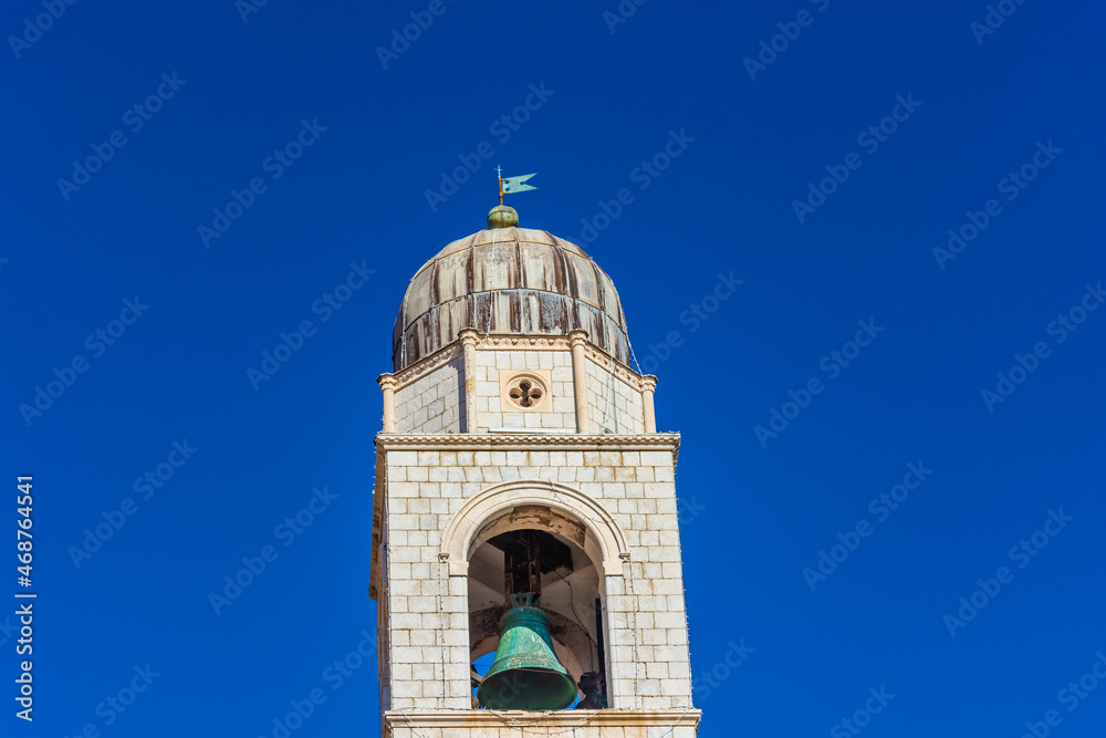 Beautiful Belltower in Dubrovnik old town, Croatia