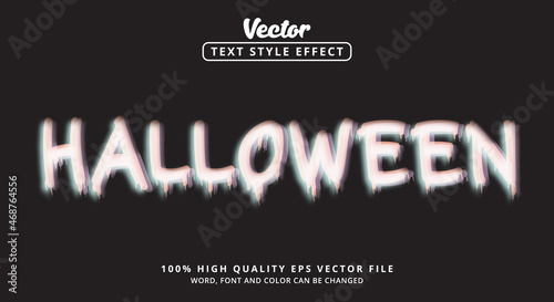 Editable text effects Halloween text with modern color style and motion text