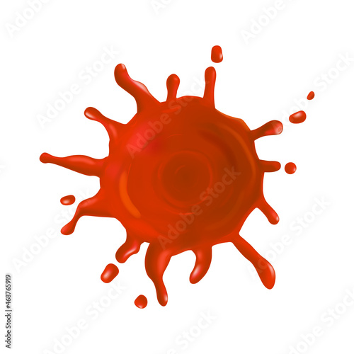 Red Splash Spot Composition