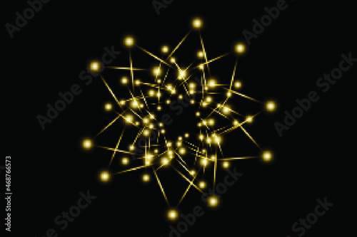 Set of transparent blue light lens flares Premium transparent eps