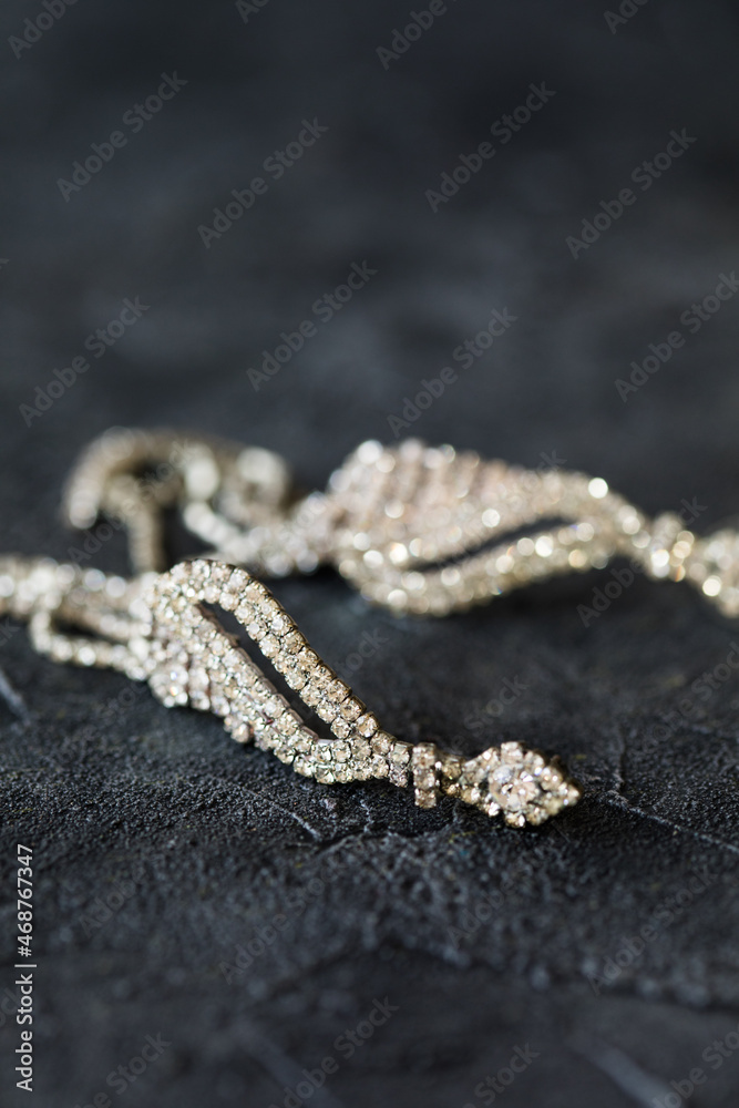 A pair of earrings with a gemstone A pair of earrings with a gemstone