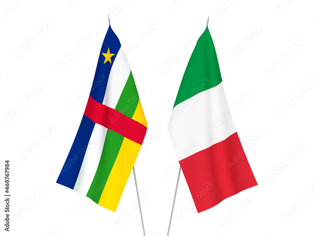 Italy and Central African Republic flags