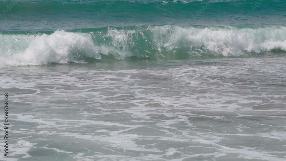 Slow motion video of waves breaking in Mediterranean Sea Slow motion video of waves breaking in Mediterranean Sea