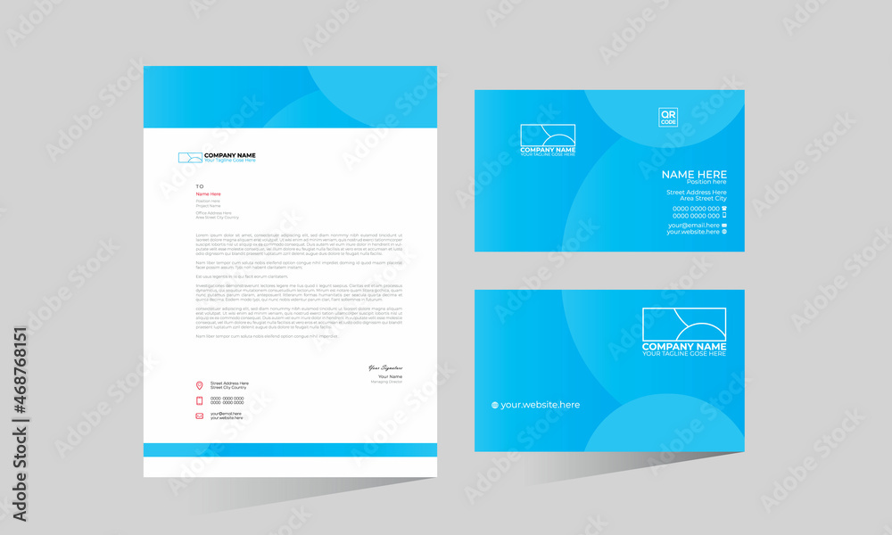vector letterhead and business card vector letterhead and business card