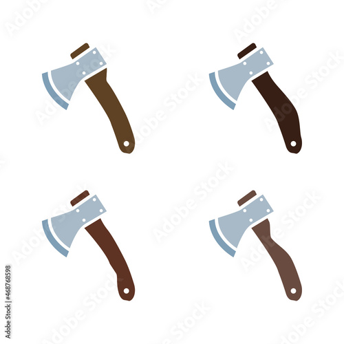 axe icon, on a white background, vector illustration