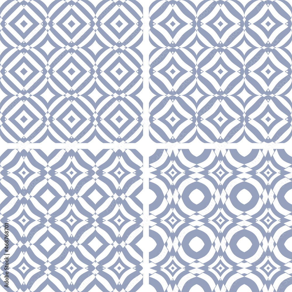 Set of abstract seamless patterns. Set of abstract seamless patterns.