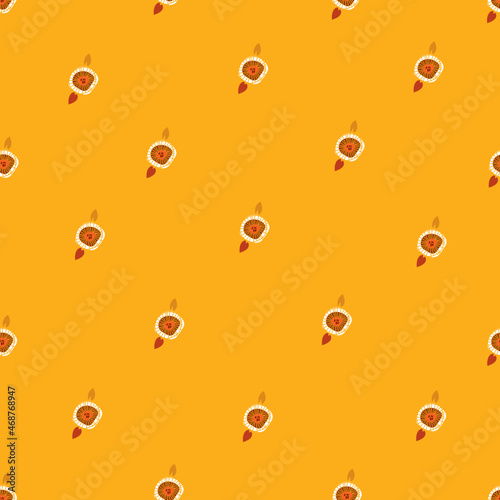 Floral art, Flowers and leaf Seamless pattern, Vector illustration.
