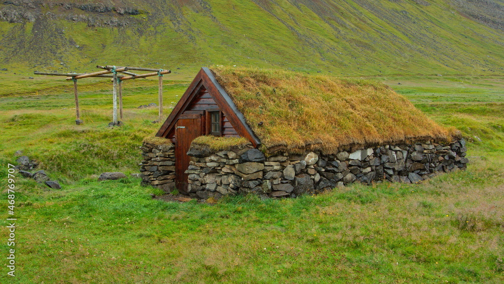 Stone house at Sudureyri, Iceland, Europe
Stone house at Sudureyri, Iceland, Europe