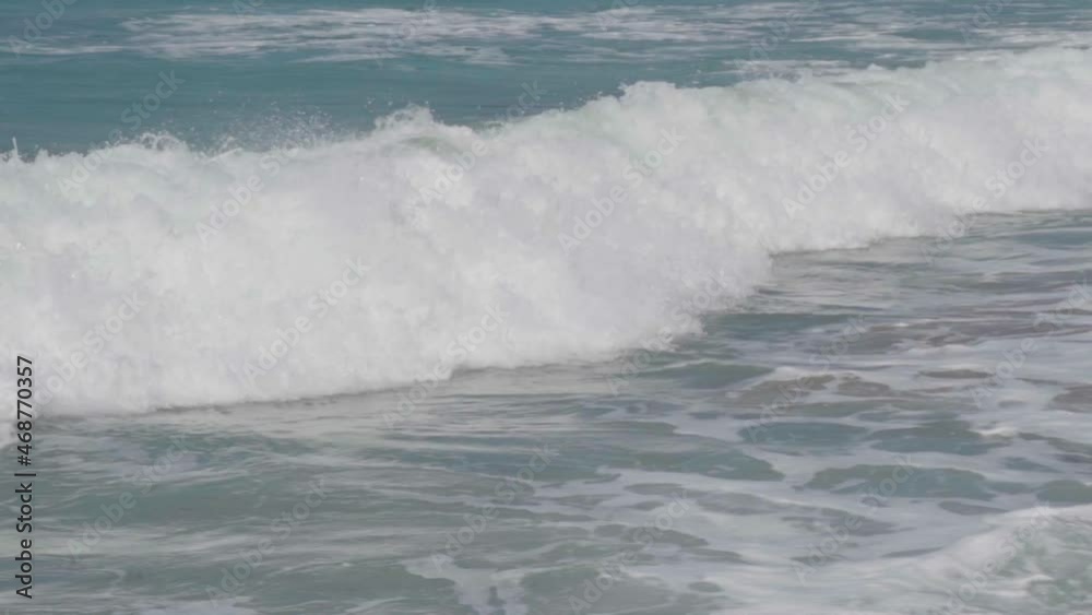 Slow motion video of waves breaking in Mediterranean Sea Slow motion video of waves breaking in Mediterranean Sea