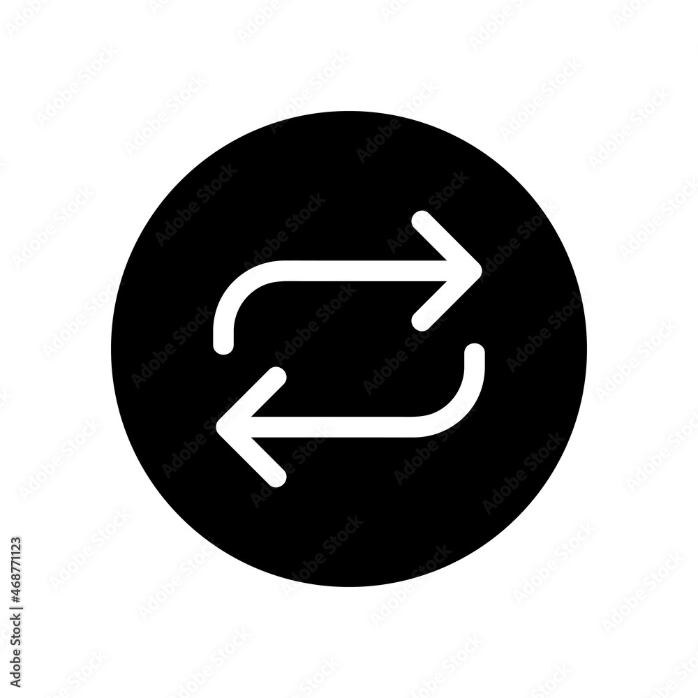 Repeat vector black button icon Repeat vector black button icon