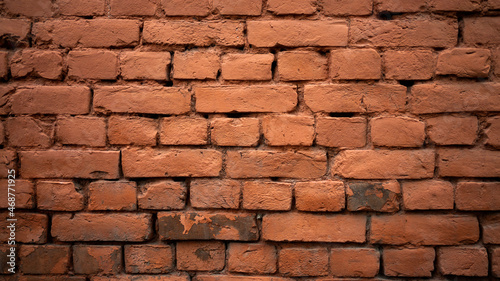 Brick wall with bright texture and relief.