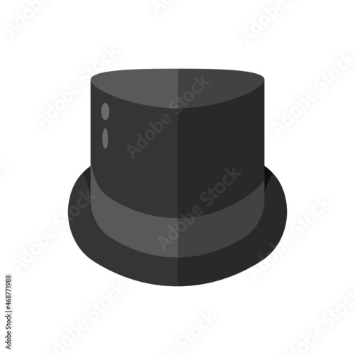 Vector Flat Design Top Hat. Simple Vector illustration