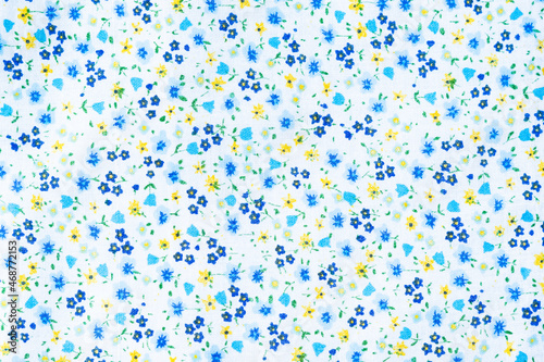 background, pattern, blue, flowers