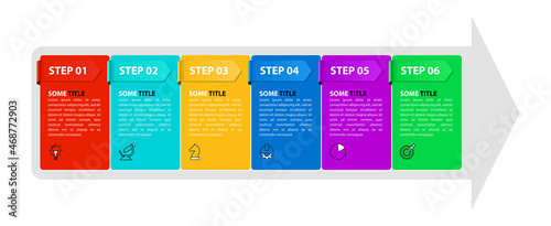 Infographic design template. Creative concept with 6 steps