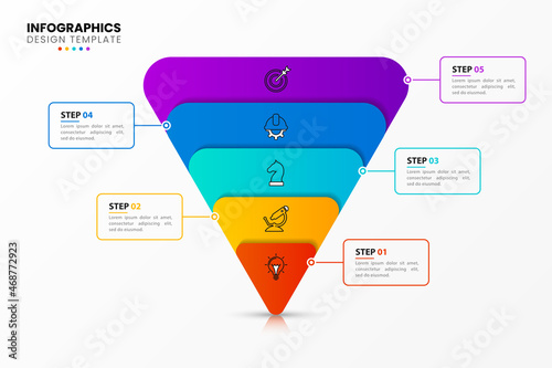 Infographic design template. Creative concept with 5 steps