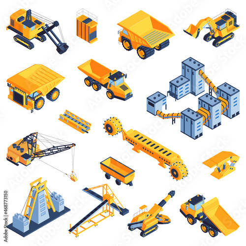 Mine Industry Isometric Set