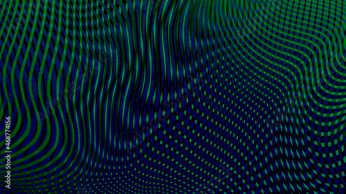 Dark glitch abstract art  distorted mesh background.