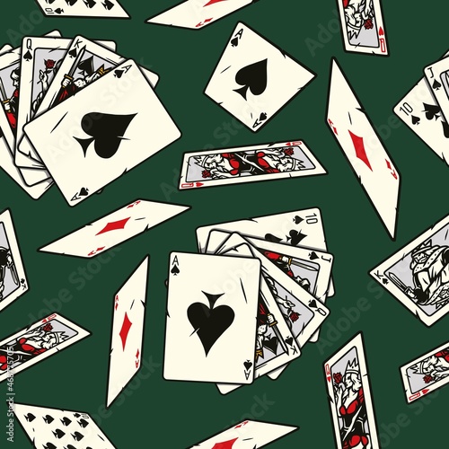 Gambling colorful seamless pattern