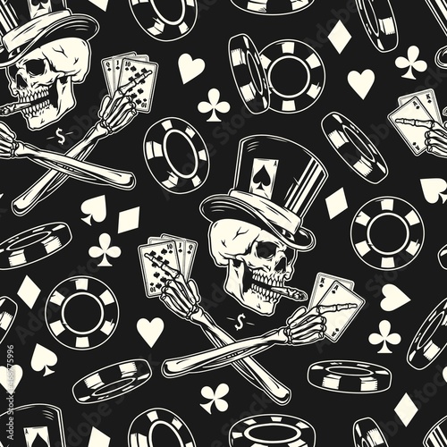 Casino vintage seamless pattern