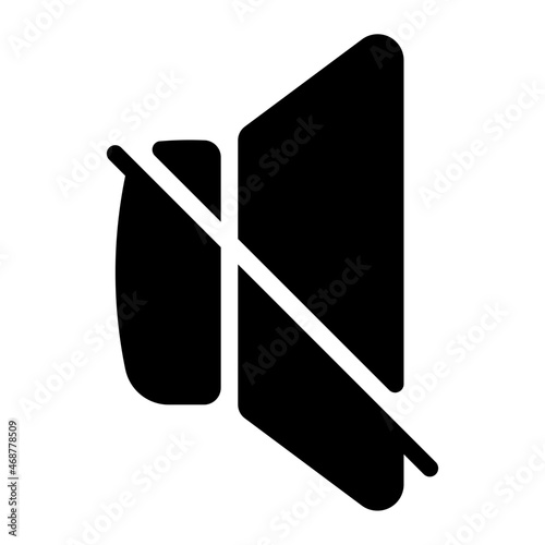 mute speaker glyph icon
