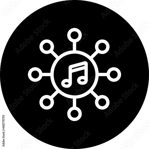 music affiliate glyph icon