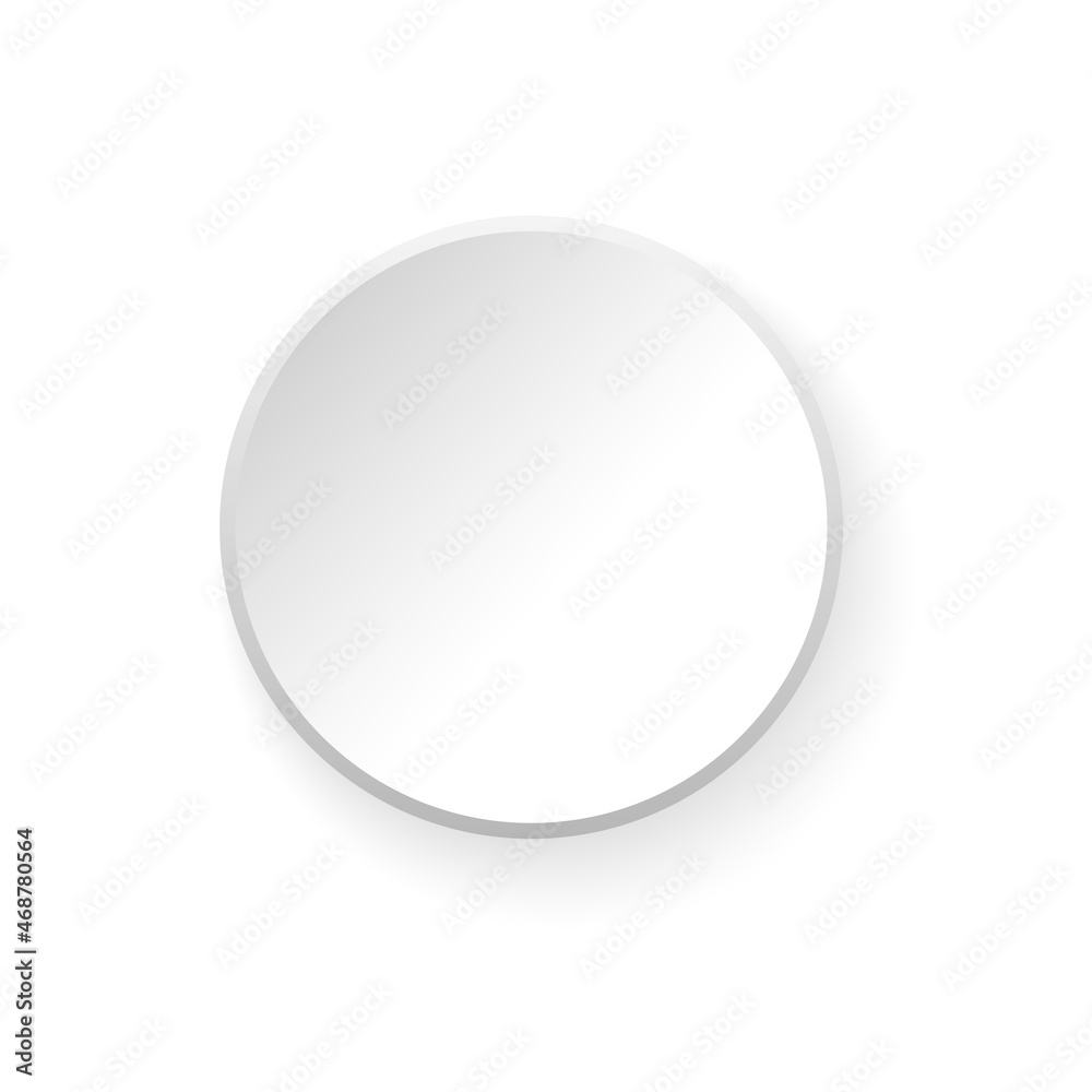 Round paper vector. Empty white paper plate. Vector round plate Illustration on white background. Round paper vector. Empty white paper plate. Vector round plate Illustration on white background.