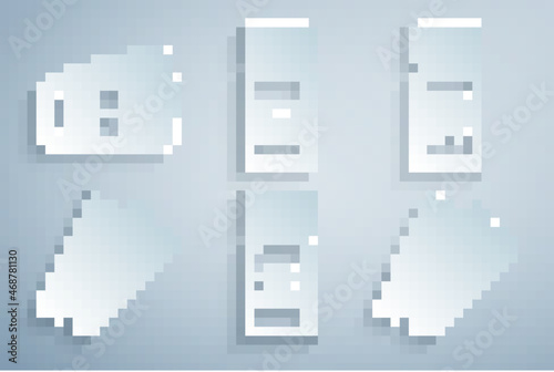 Set Museum ticket, Bus, Airline, Train and icon. Vector