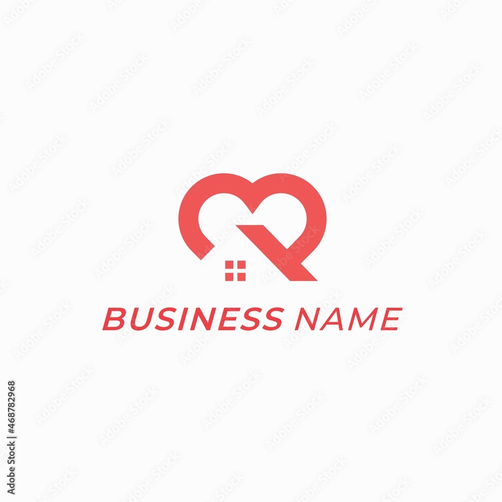 design logo creative love and home