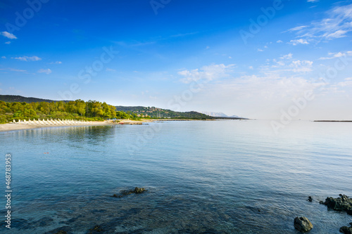 Beach and coastline of Agrustos in Sardinia photo