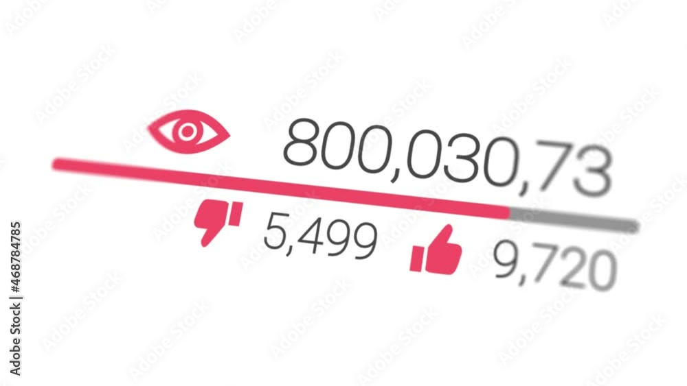 Growing Numbers Graphics Growing Effect From Social Networking Advertising. Viral Video Success ...
