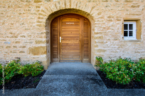 Door in Theiz   village in Beaujolais