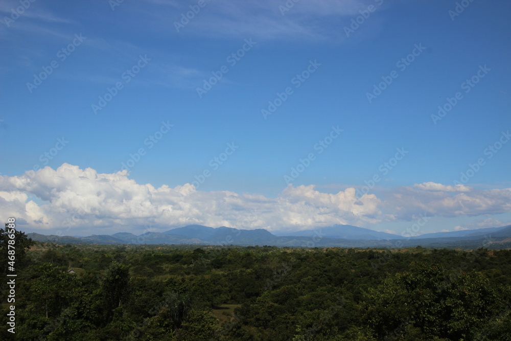 clouds in the mountains