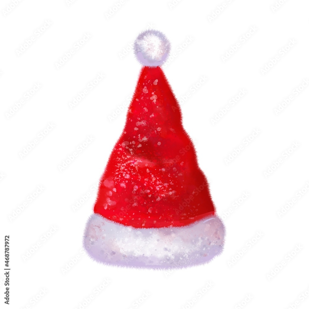 santa claus hat isolated on white