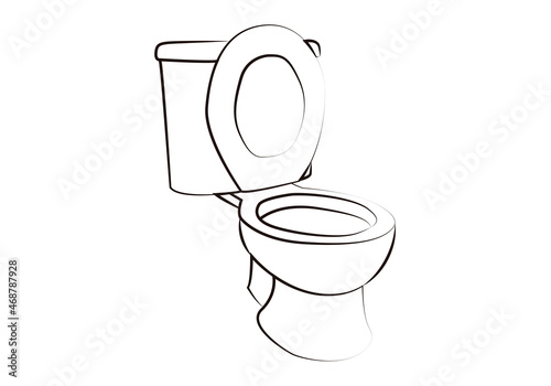 Ilustración de cuarto de baño en fondo blanco.