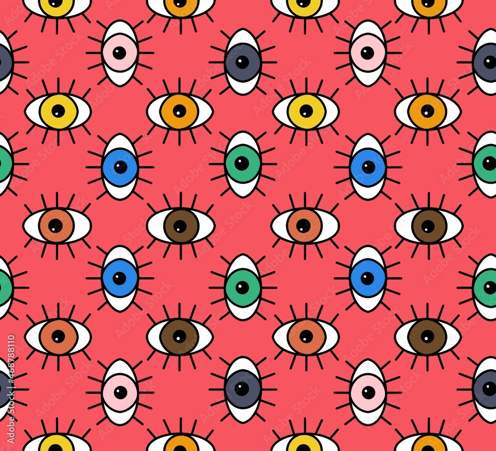 seamless pattern with eyes seamless pattern with eyes