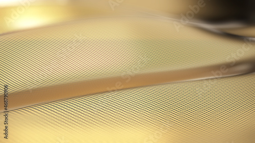 Particle luxury gold background,luxury fabric background,3d rendering