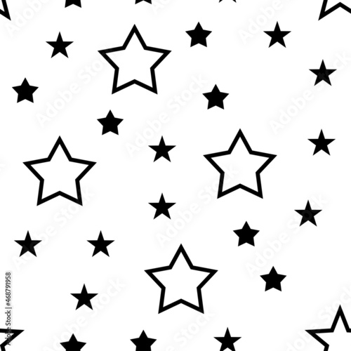 Star icons seamless pattern. Texture background with stars.