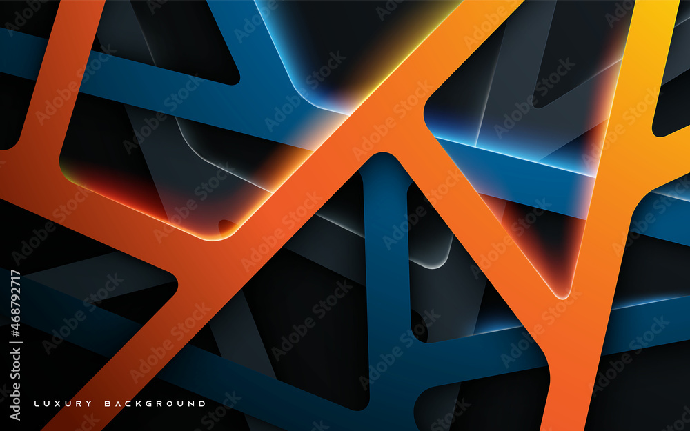 Abstract modern colorful dimension background with neon light