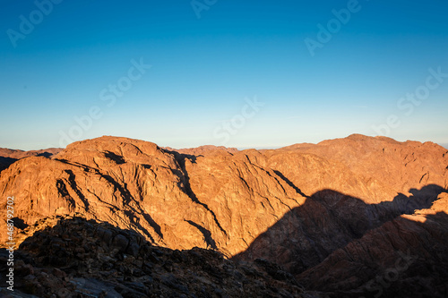 View from Moses Mountain Sinai. Egypt. Panorama
