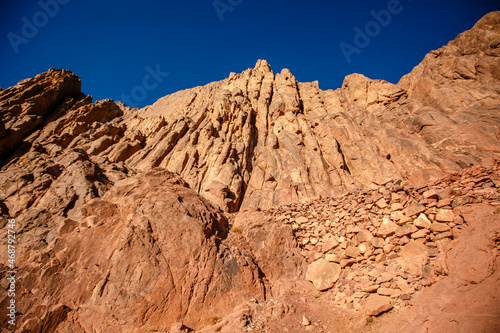 Egypt, view of Mount Moses on a bright sunny day