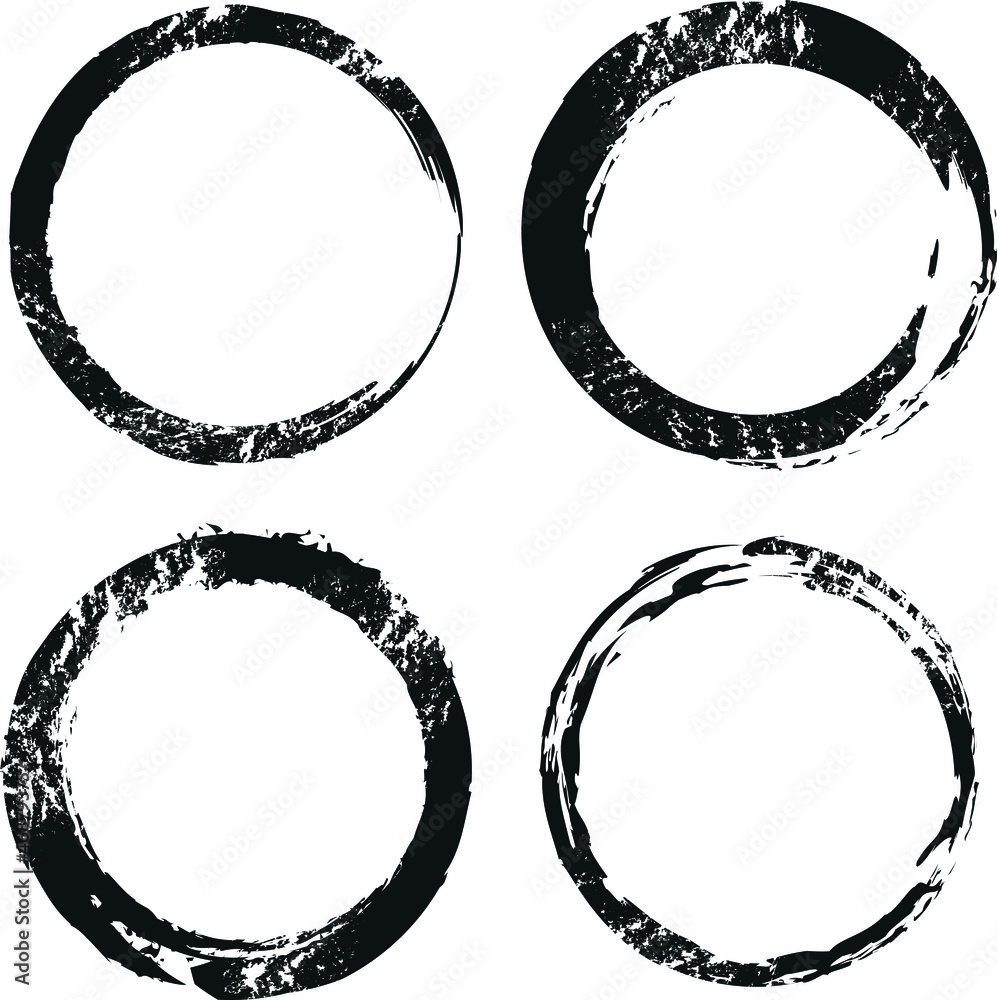 Set of circle stamp. Sample stamps without text. Element isolated