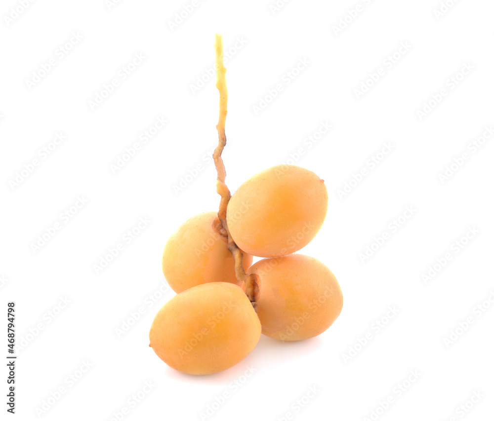 Yellow dates on white background. Yellow dates on white background.