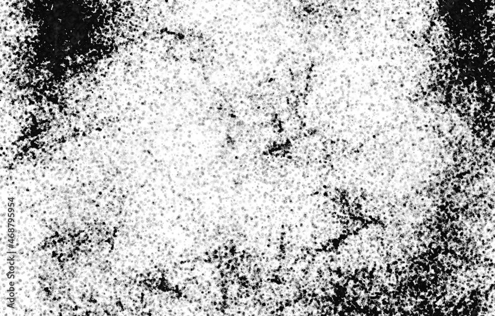 Fototapeta premium Monochrome particles abstract texture.Overlay illustration over any design to create grungy vintage effect and depth.