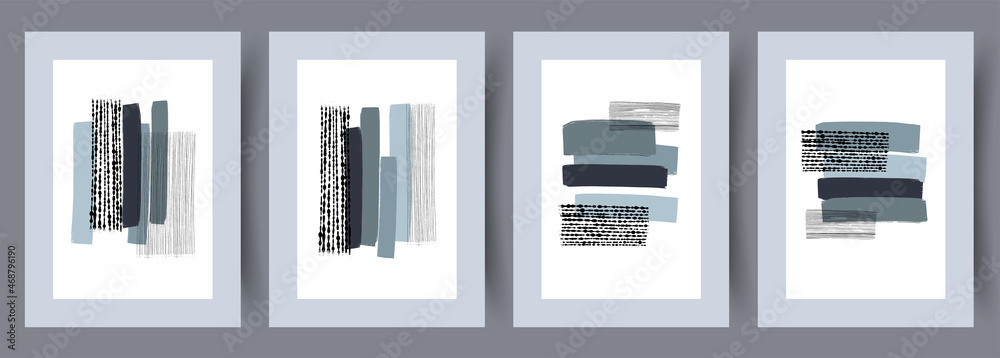 Printable wall art vector poster set. Hand drawn minimalism design for scandinavian interior. Printable wall art vector poster set. Hand drawn minimalism design for scandinavian interior.